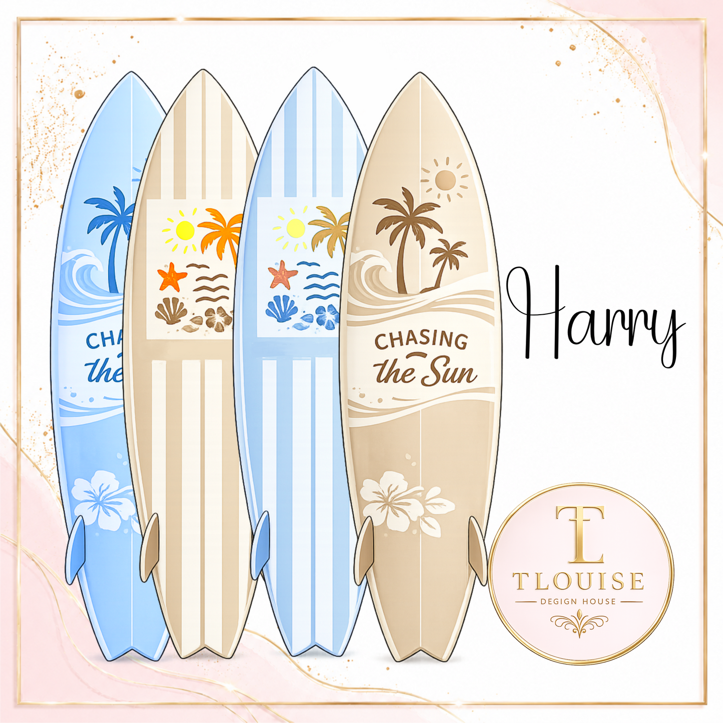 Harry Summer Clipart PNG Bundle, Summer Boy Digital Download, 300 DPI PNG, Hair Skin Eye Variations, Sublimation Design (Copy)
