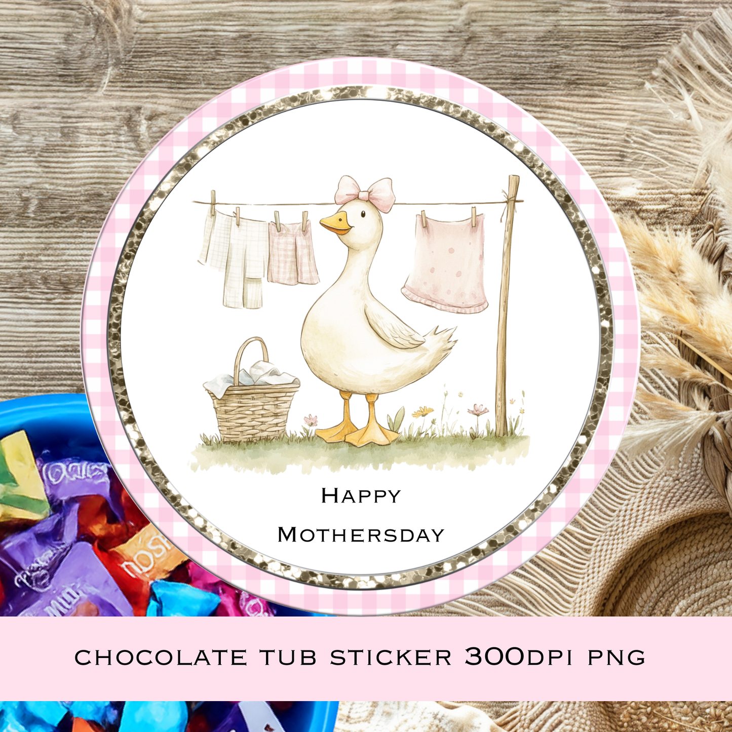 Mama Goose Chocolate Tub Sticker