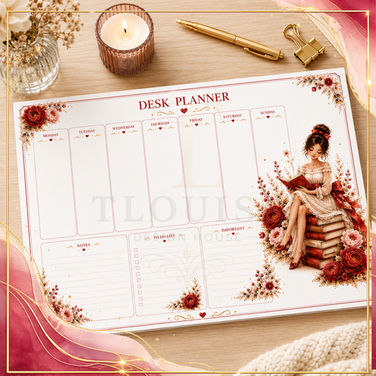 Cozy Book Lover Printable Gift Set – 4 Coordinated Designs