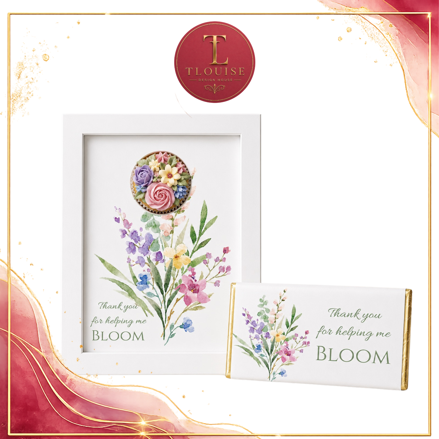 Teacher Cupcake insert & Chocolate Bar Wrapper Set