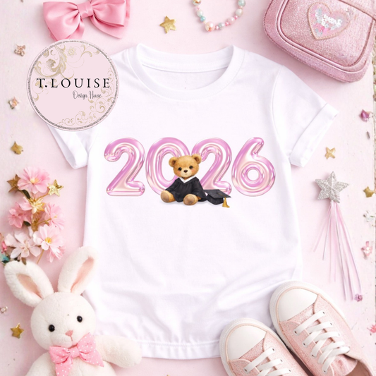 2026 Graduation Teddy Bear Clipart Bundle – 52 Transparent PNG Elements