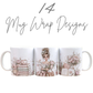 Book Lover Design Bundle | 14 Coasters, 14 Mug Wraps, 14 Bookmarks & 24 Floral Clipart Elements