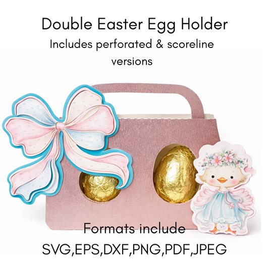 Double Easter Egg Box Template & artwork