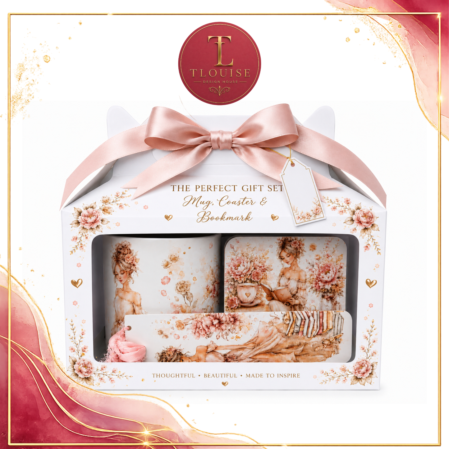 Mug Gift Box Template with Inserts – SVG, PNG, DXF, EPS, PDF & JPEG