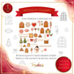 Gingerbread House Affinity Stamp Set – 40 Hand-Drawn Stamps + 3 Colour Palettes