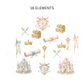 Princess &amp; Knight Fairytale Clipart Set