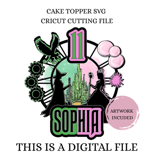 Wicked Cake Topper Template