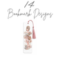 Book Lover Design Bundle | 14 Coasters, 14 Mug Wraps, 14 Bookmarks & 24 Floral Clipart Elements