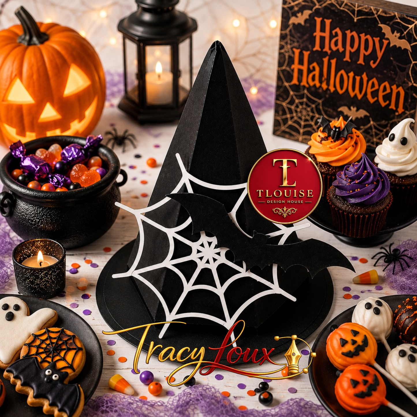 Witches Hat Favour Box SVG Bundle | Halloween Treat Box Template | Halloween Party Favour Box | Cricut & Silhouette SVG | DXF PDF PNG EPS JPEG