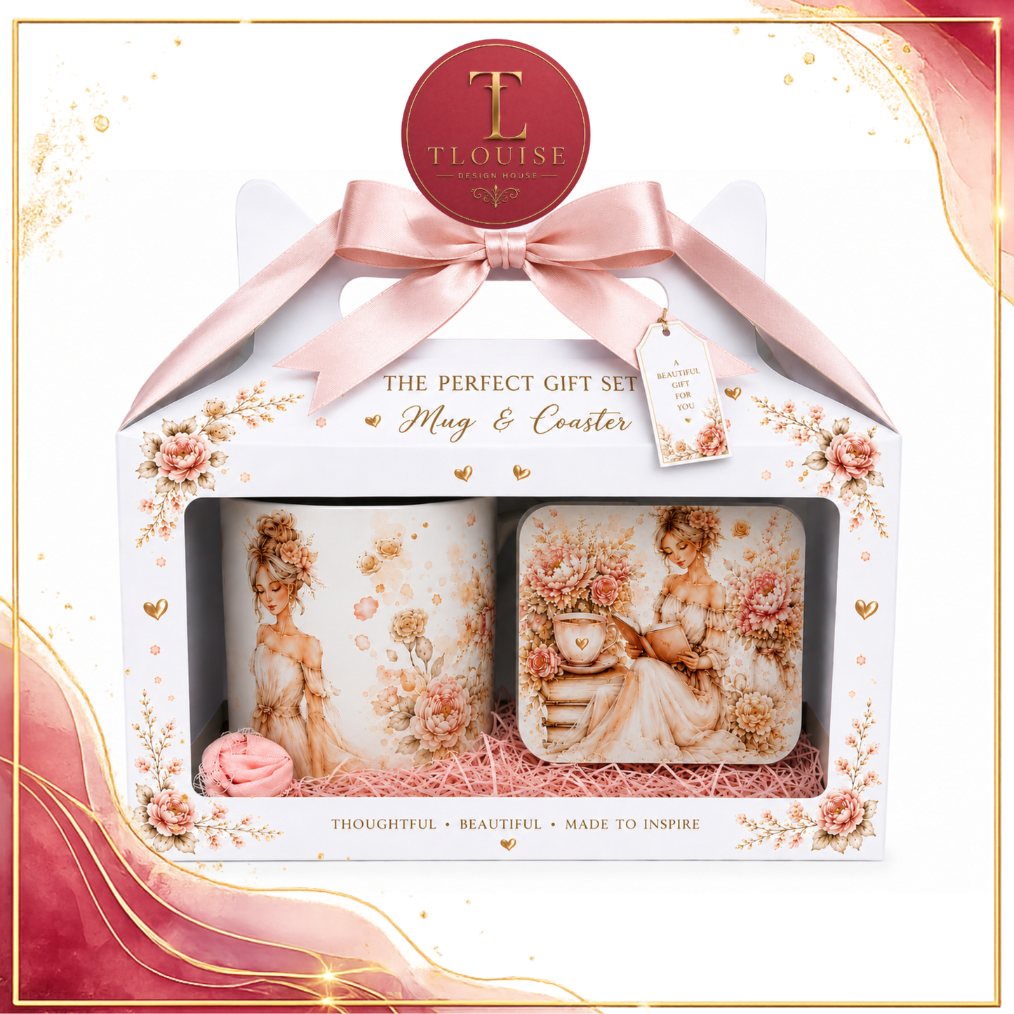 Mug Gift Box Template with Inserts – SVG, PNG, DXF, EPS, PDF & JPEG