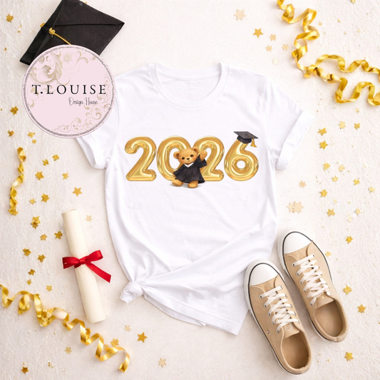 2026 Graduation Teddy Bear Clipart Bundle – 52 Transparent PNG Elements