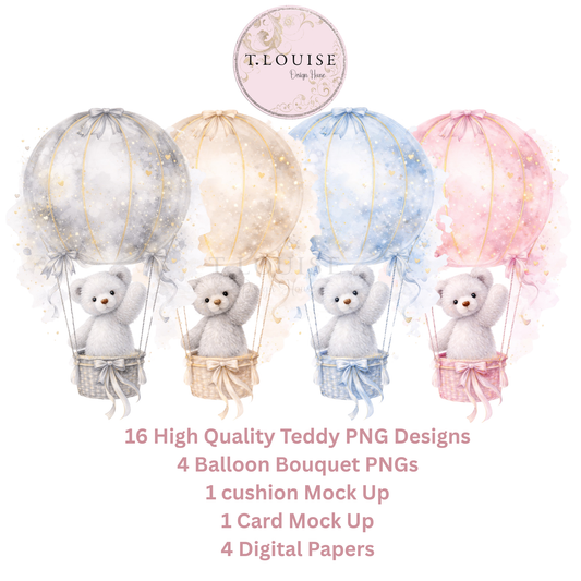 Teddy Bear Digital Artwork Collection