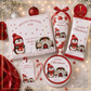 Red Christmas Penguin Printable Set