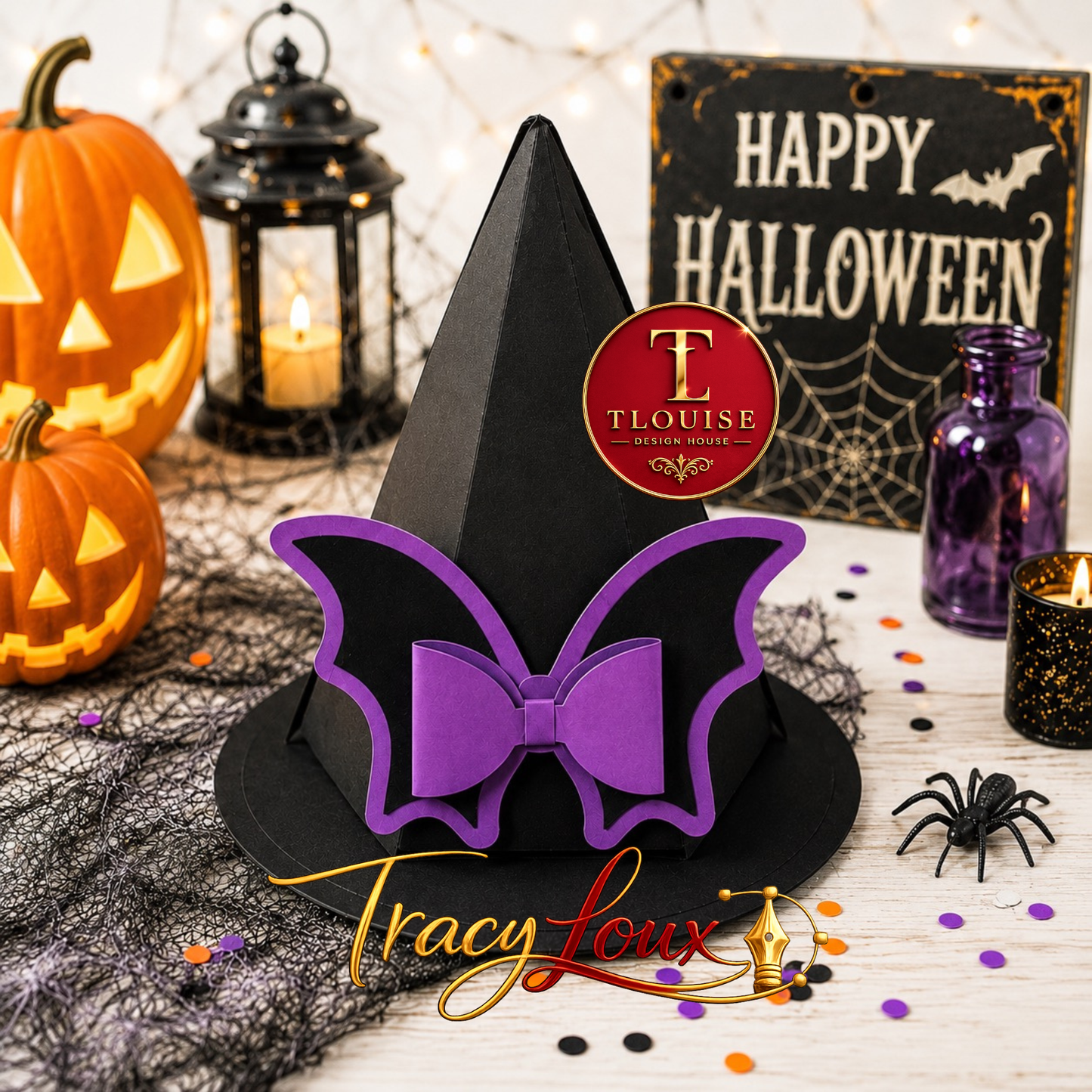 Witches Hat Favour Box SVG Bundle | Halloween Treat Box Template | Halloween Party Favour Box | Cricut & Silhouette SVG | DXF PDF PNG EPS JPEG