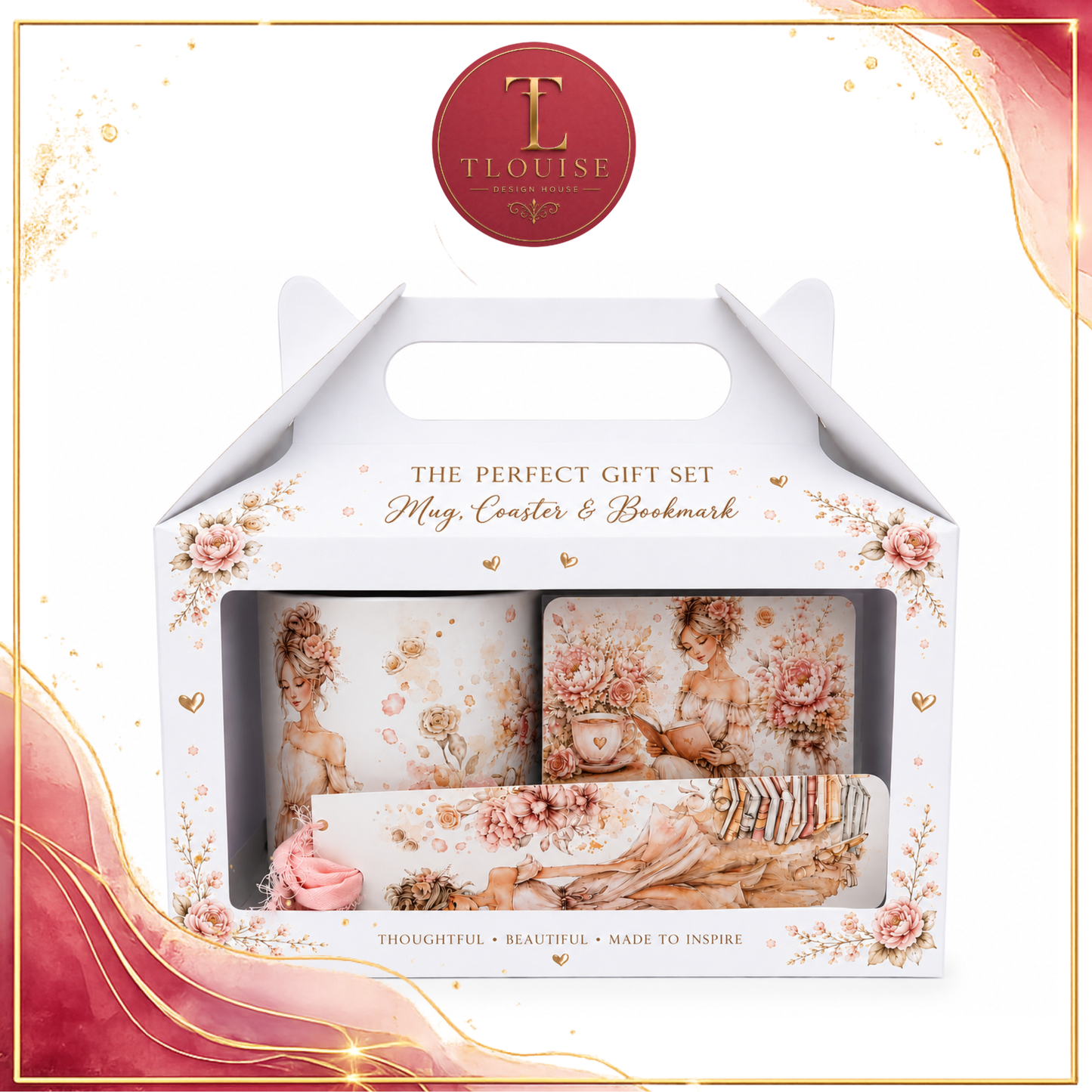 Mug Gift Box Template with Inserts – SVG, PNG, DXF, EPS, PDF & JPEG