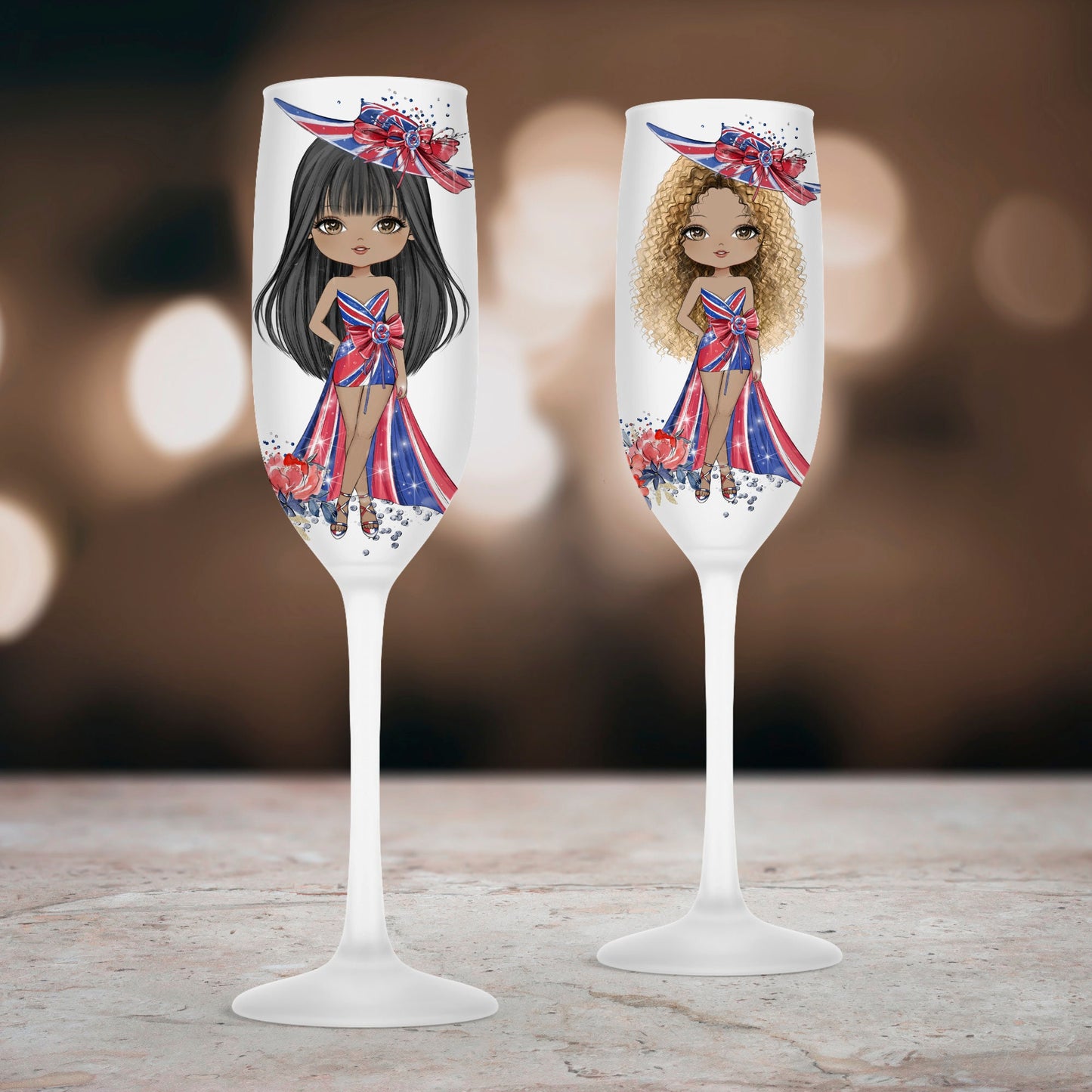 Union Jack Fashion Doll/Character Clipart , Sublimation Design, PNG File, Printing Files