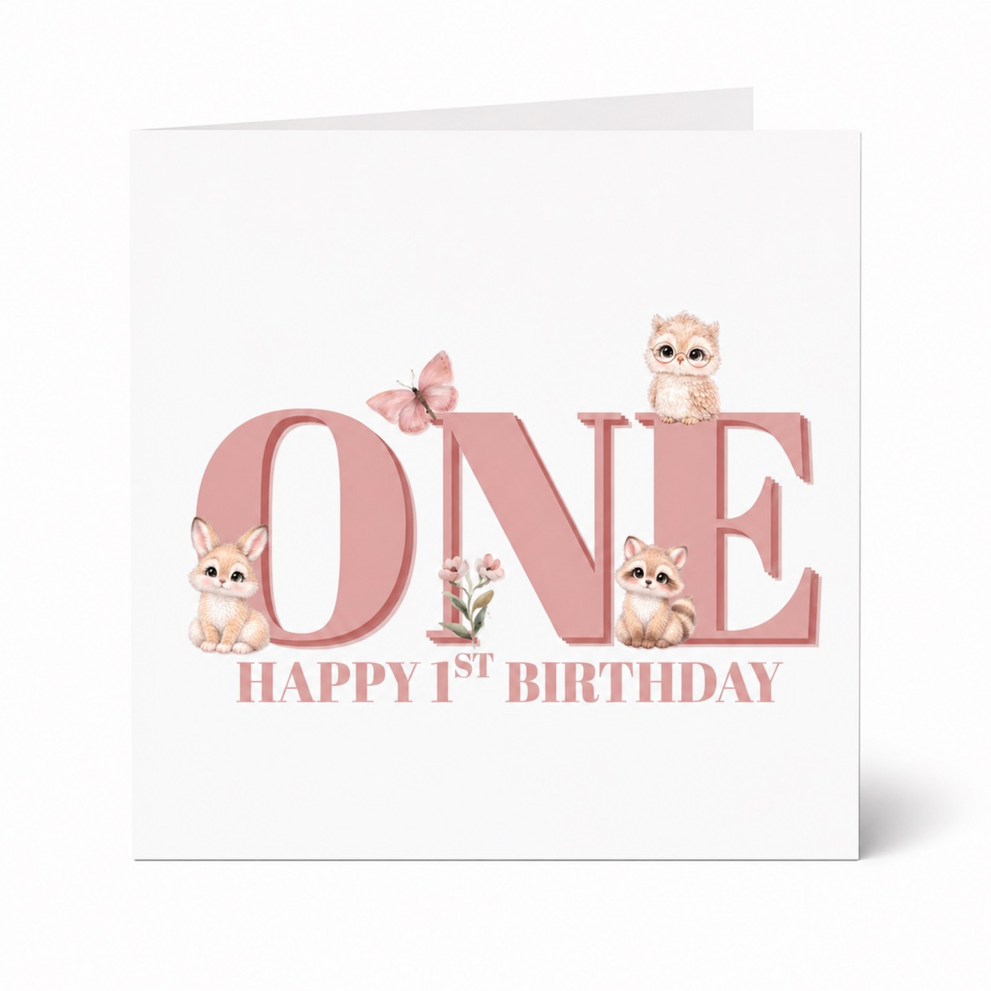 Fairy & woodland animal First Birthday ONE Design Set