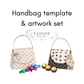 Handbag Template Style 1 with Evie Artwork