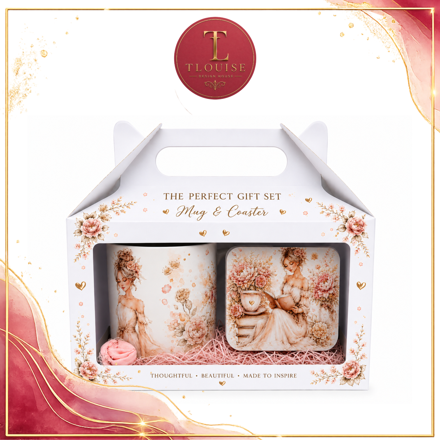Mug Gift Box Template with Inserts – SVG, PNG, DXF, EPS, PDF & JPEG