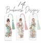 Book Lover Design Bundle | 14 Coasters, 14 Mug Wraps, 14 Bookmarks & 24 Floral Clipart Elements