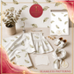 5 Floral & Bow Seamless Patterns | Neutral Digital Paper | Fabric & Surface Pattern Bundle | Commercial Use PNG