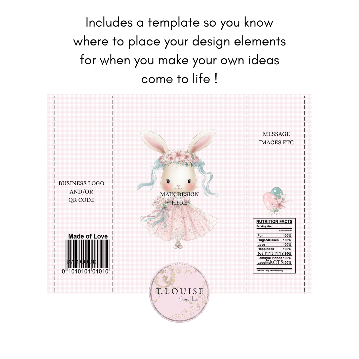 Easter Treat Bag Template & Design set
