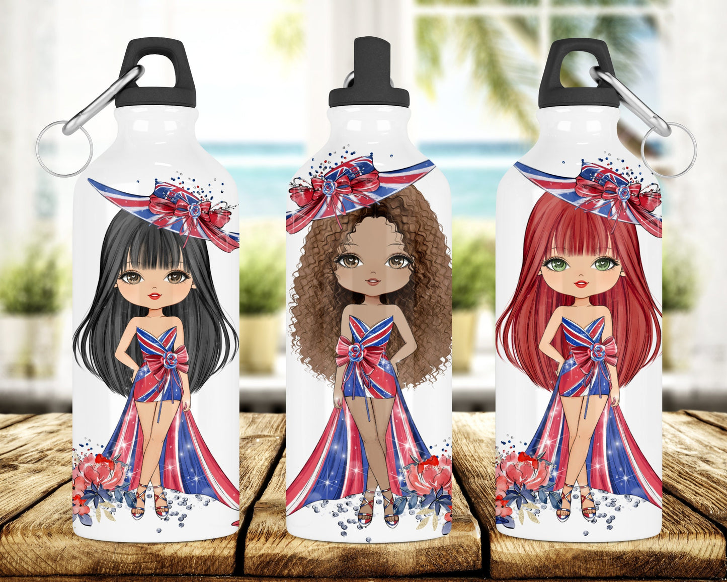 Union Jack Fashion Doll/Character Clipart , Sublimation Design, PNG File, Printing Files