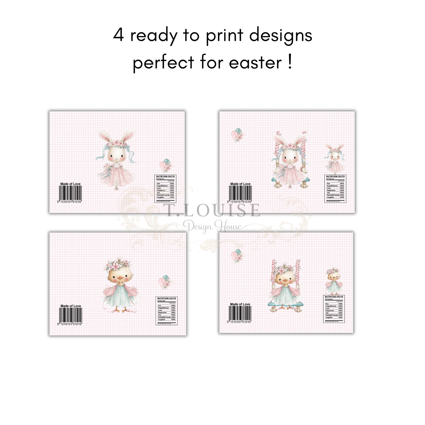 Easter Treat Bag Template & Design set