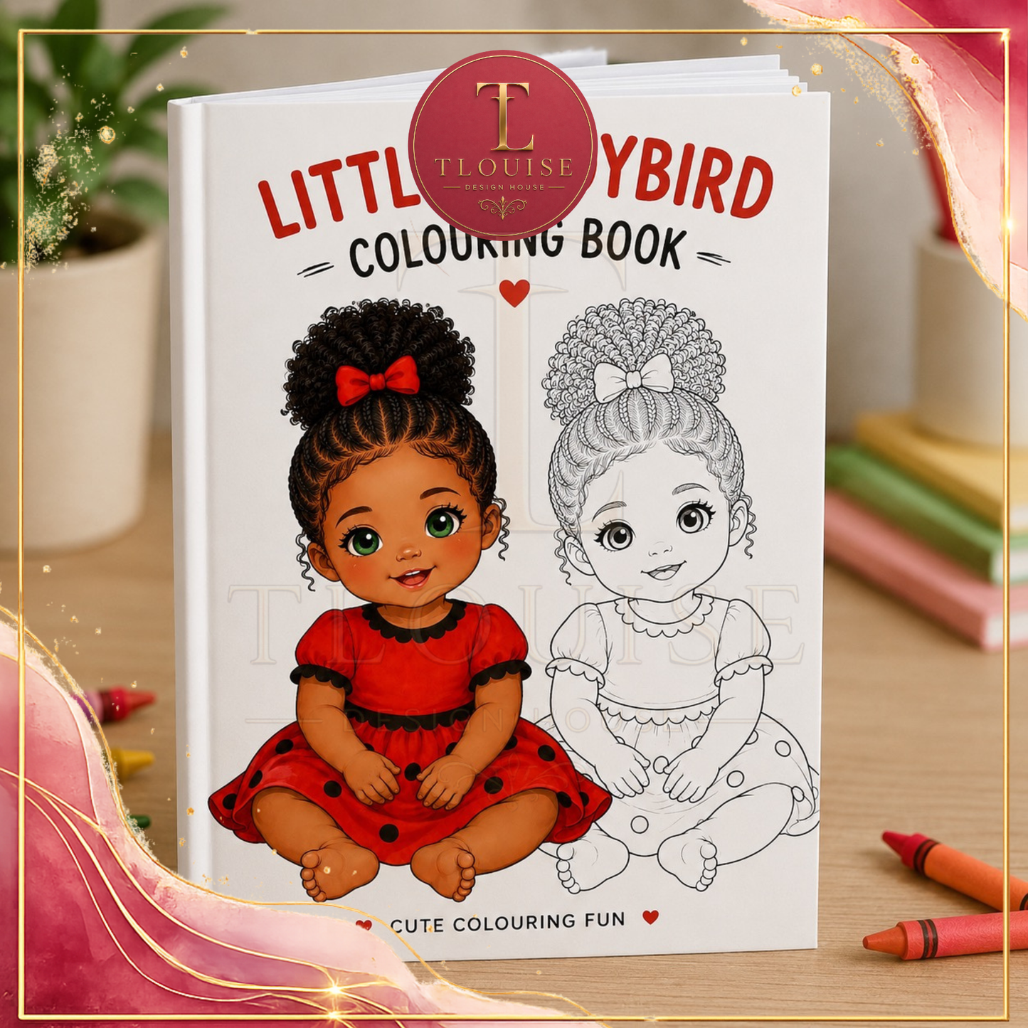 Ladybird Girl &amp; Garden Friends Clipart Bundle