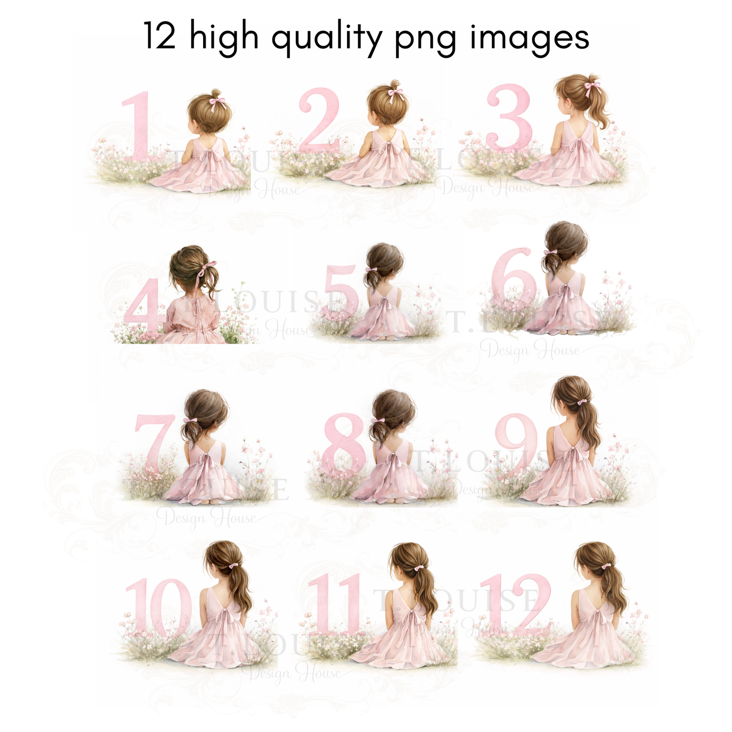 Pink Birthday Girl Design Set