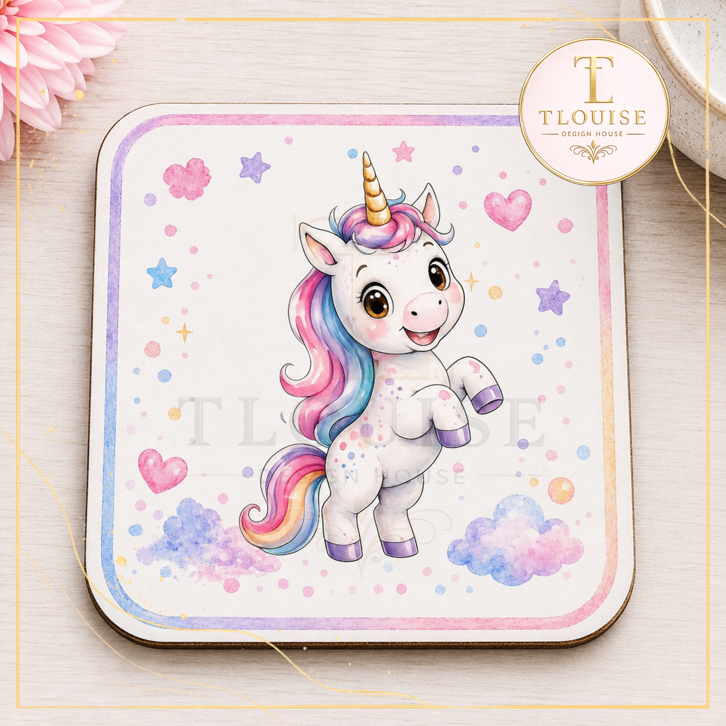 Cute Watercolour Unicorn Digital Collection | Mug Wraps, Bookmarks, Coasters, Notepad Pages & Clip Art PNG Bundle