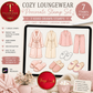 Cozy Loungewear Procreate Stamp Set | 7 Hand Drawn Robes, Pyjamas & Slippers Stamps