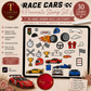 Race Car Procreate Stamp Set – 30 Hand-Drawn Racing Stamps + Colour Palette