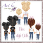Back View Fashion Girl PNG Bundle – Customisable Doll Style Design Set