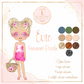 Evie Summer Clipart PNG Bundle, Summer Girl Digital Download, 300 DPI PNG, Hair Skin Eye Variations, Sublimation Design