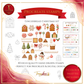 Gingerbread House Procreate Stamp Set – 40 Hand-Drawn Stamps + 3 Colour Palettes