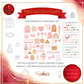 Gingerbread House Procreate Stamp Set – 40 Hand-Drawn Stamps + 3 Colour Palettes