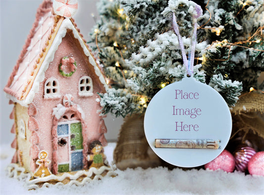 Christmas Gingerbread House Money Holder Mockup