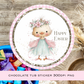 Easter Chick Chocolate Tub Sticker