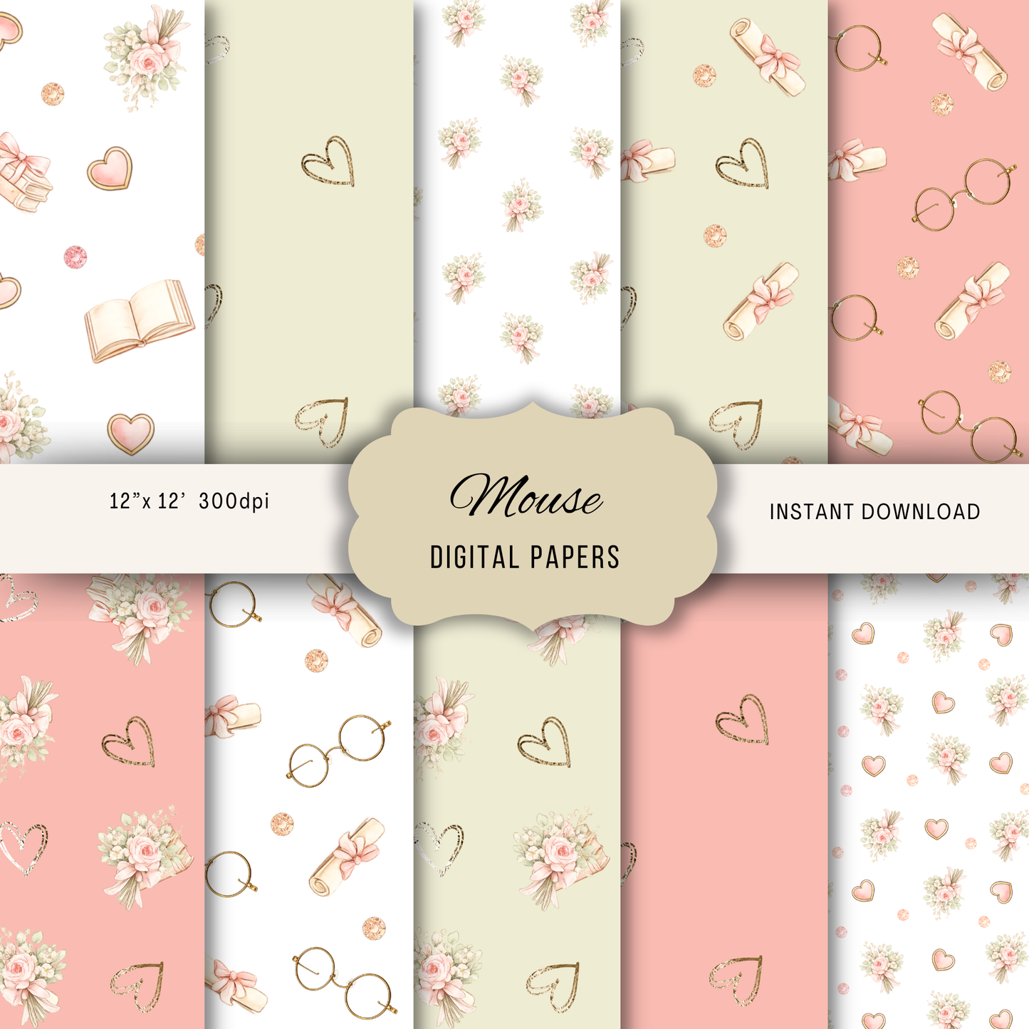 Reading Mouse Seamless Patterns
