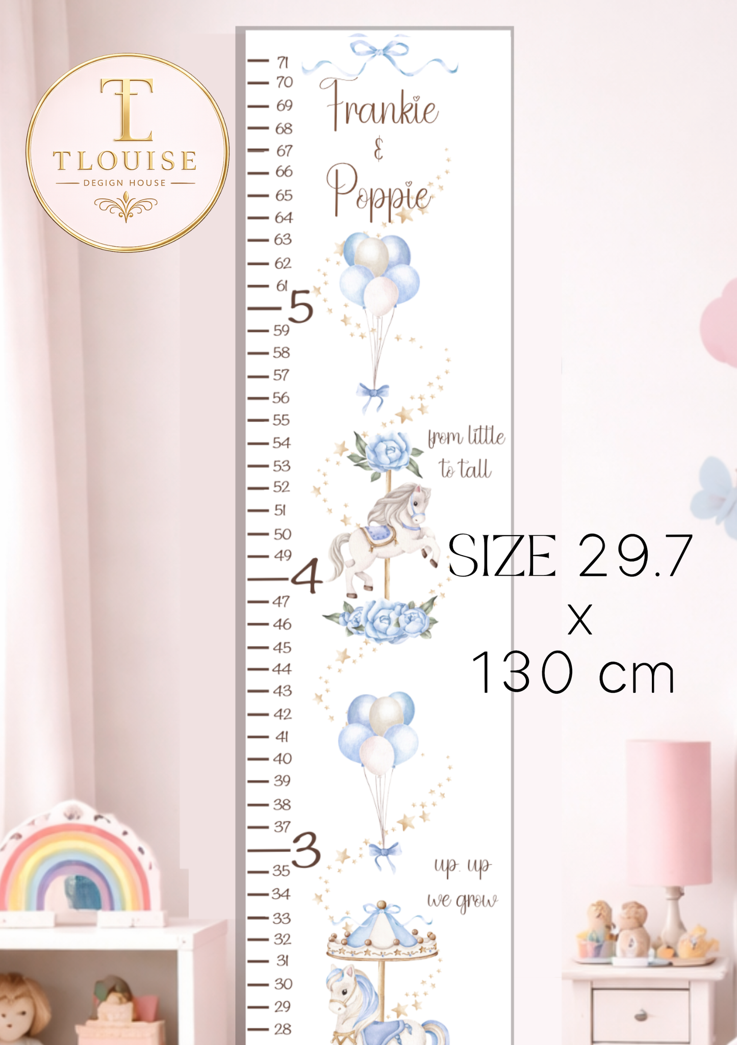 Blue Carousel Height Chart